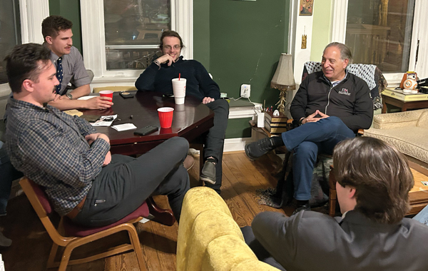 Max McLean meets with students
